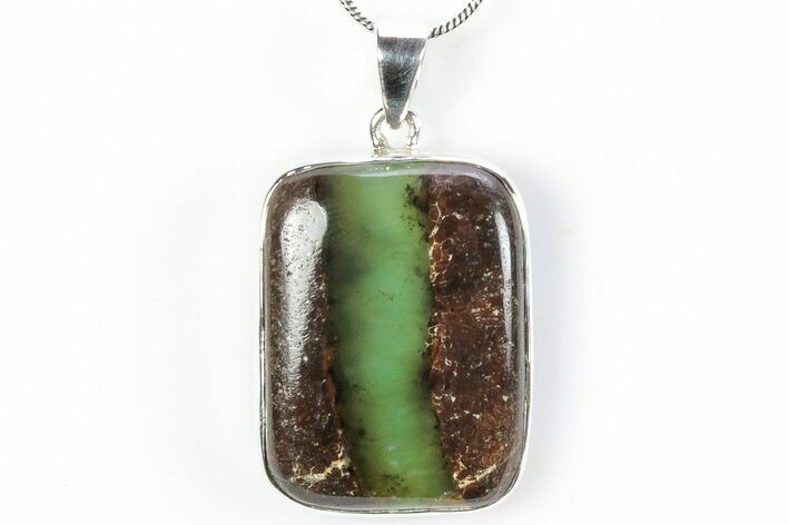 Polished Green Chrysoprase Pendant #278444